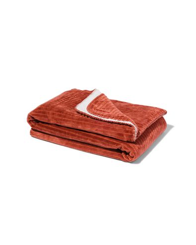 woonplaid fleece/sherpa 130x150 terra