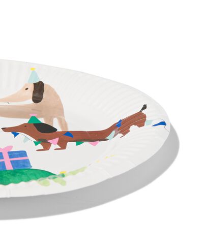 gebaksbordjes karton &Oslash;17.5cm partyanimal - 8 stuks