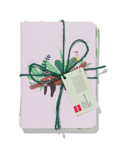 schriften gelinieerd dieren A6 - 3 stuks