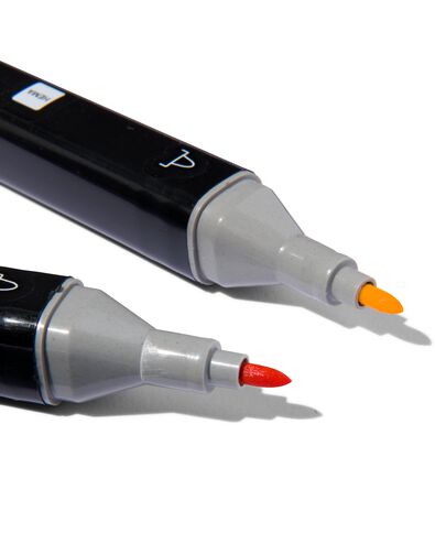 twin tip markers geel-oranje - 6 stuks
