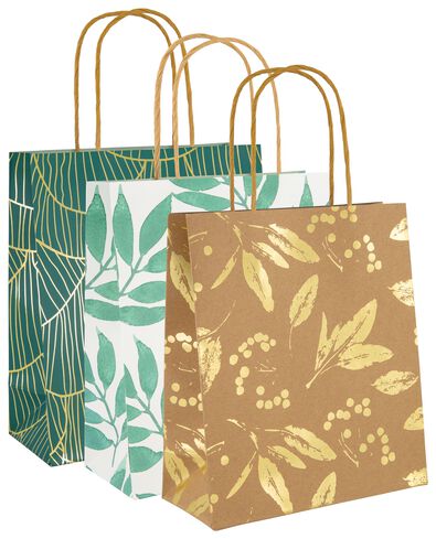 cadeautassen papier 21x18x6 - 3 stuks