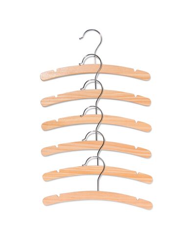 babykleerhangertjes hout - 6 stuks