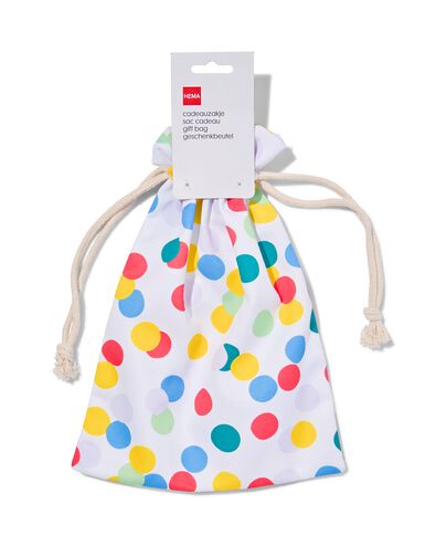 cadeauzakje van stof 28x20 stippen