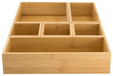 lade organizer 32,5x25x5,5 6-delig bamboe