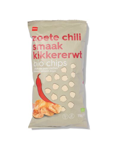 bio kikkererwtenchips zoete chili 75gram