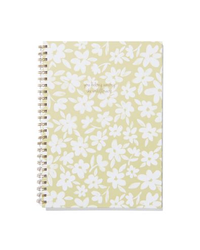 plakboek blanco met spiraal bloemen A4