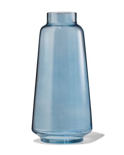 glazen vaas &Oslash;13x31 blauw