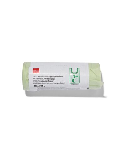 pedaalemmerzakken 25L composteerbaar - 10 stuks
