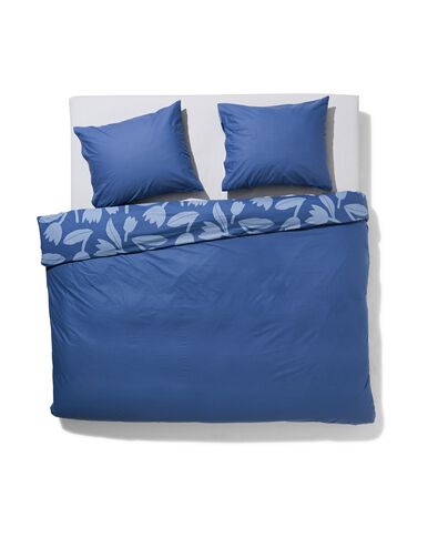 dekbedovertrek zacht katoen 200x220 tulp blauw