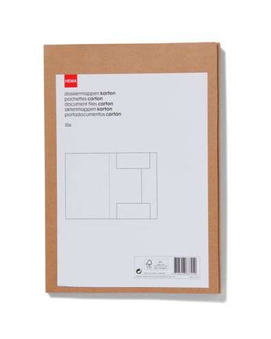 dossiermappen kraft A4 - 10 stuks