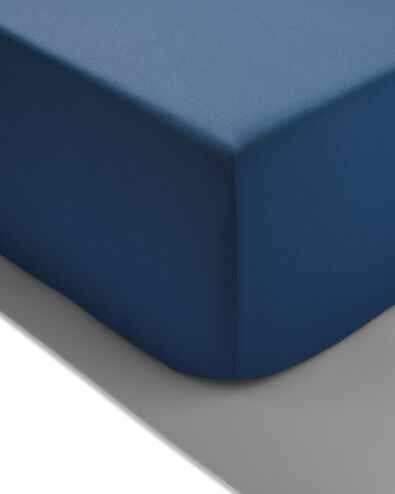 hoeslaken zacht katoen 160x200 blauw