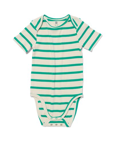 meegroei romper rib bamboe stretch groen