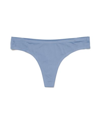 dames string second skin micro blauw
