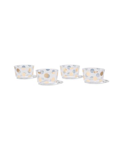 herbruikbare bakjes &Oslash;11cm gouden stippen - 4 stuks