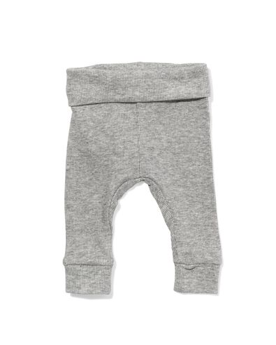 newborn-prematuur broek bamboe stretch grijsmelange
