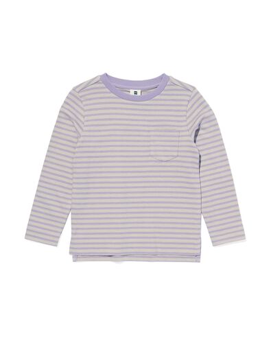 kinder shirt met strepen paars