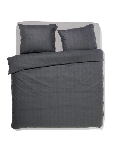 dekbedovertrek flanel 240x200/220 melange donkergrijs