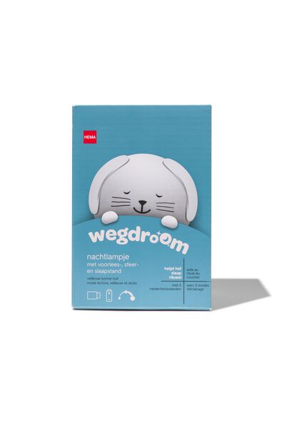 wegdroom nachtlampje konijn met 3 standen