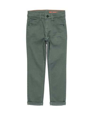 kinderbroek jogdenim skinny fit groen