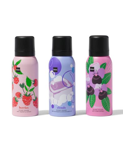 douchemousses mini 100ml - 3 stuks