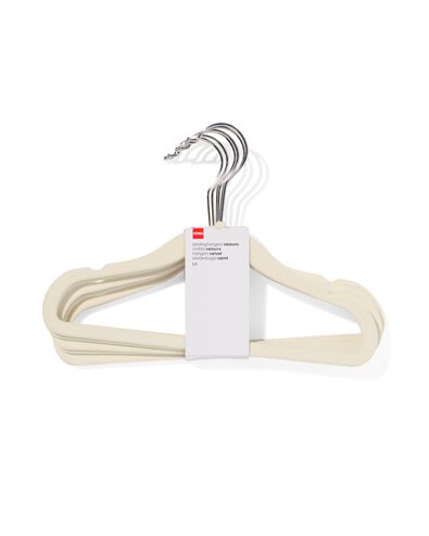 kledinghanger klein velours wit - 6 stuks