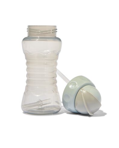 drinkfles met rietje 300 ml - grijs