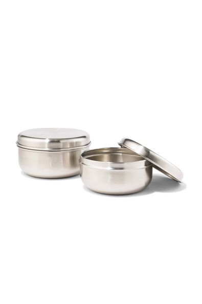 snackdoosjes rvs - 2 stuks