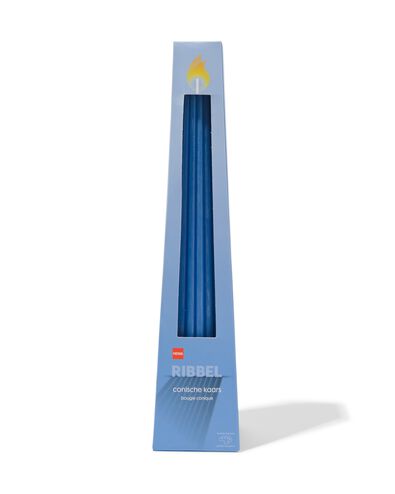 ribbelkaars 34cm blauw