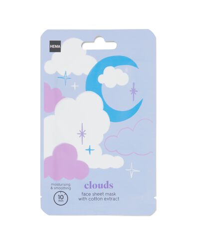 sheet gezichtsmasker wolken