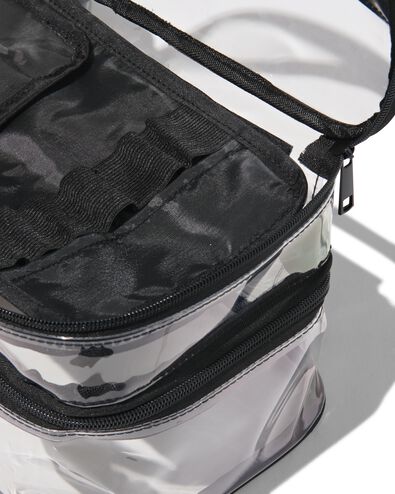 beautycase met organizer transparant 17x25x15