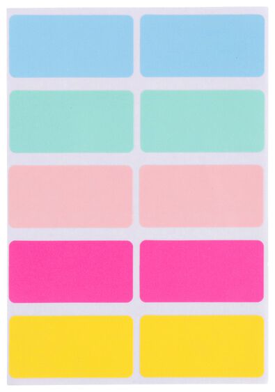 etiketten 3.8x1.9 pastel - 120 stuks