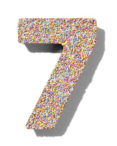 chocolade feestcijfer 7 met discodip