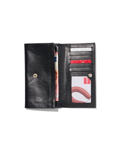 leren portemonnee 10x16.4 - RFID- zwart