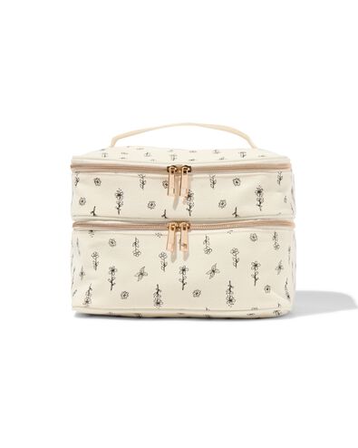 beautycase met organizer 17x25x15 bloemen