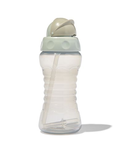 drinkfles met rietje 300 ml - grijs