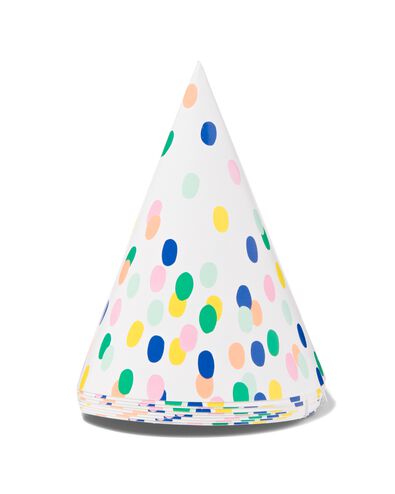 feesthoedjes confetti - 8 stuks