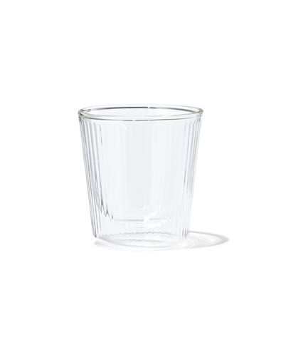 dubbelwandig glas streep reli&euml;f 150ml