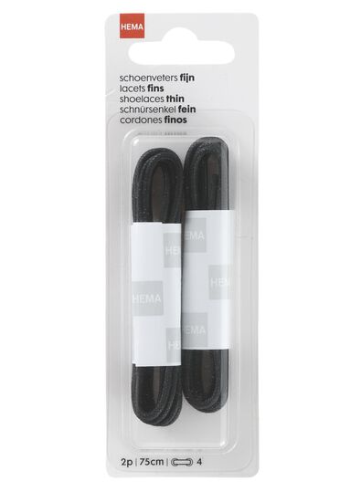 schoenveters fijn 75 cm - 2 paar