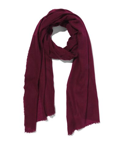 dames sjaal met wol 200x60 donkerrood