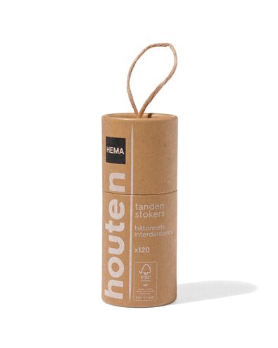 houten tandenstokers extra dun in kokers - 120 stuks