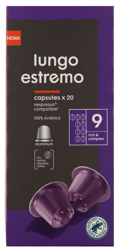koffiecups lungo estremo - 20 stuks
