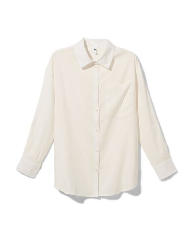 dames blouse Lizzy met linnen wit