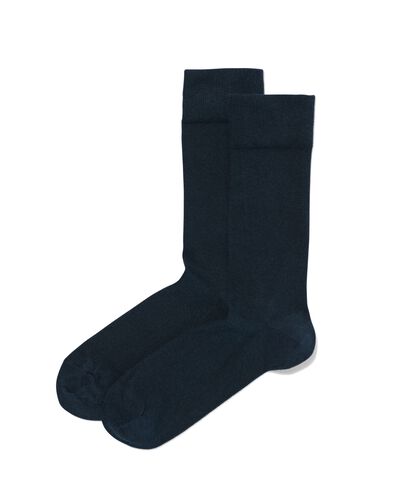 herensokken met bamboe - 2 paar donkerblauw