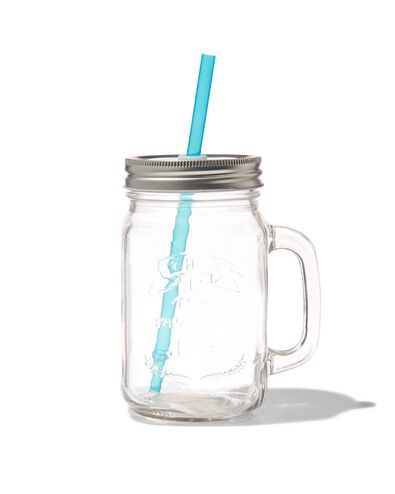 mason jar met rietje 450ml