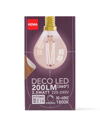 led kogel goud E14 3.5W 200lm