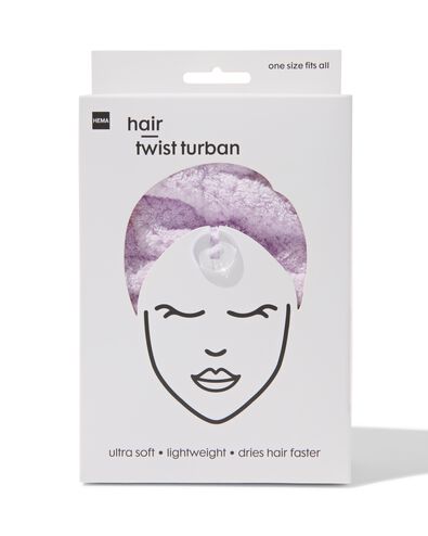 tulband handdoek microvezel lila