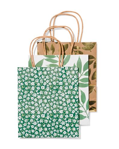 cadeautassen papier 21x18x8 - 3 stuks