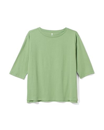 damesnachtshirt met katoen&nbsp; middengroen