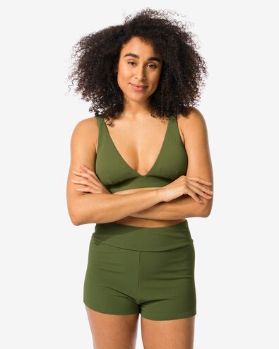 dames zwemshort/short legergroen