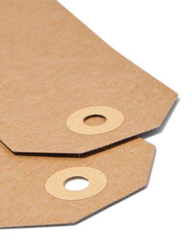 cadeaulabels karton 8x4 kraft - 12 stuks